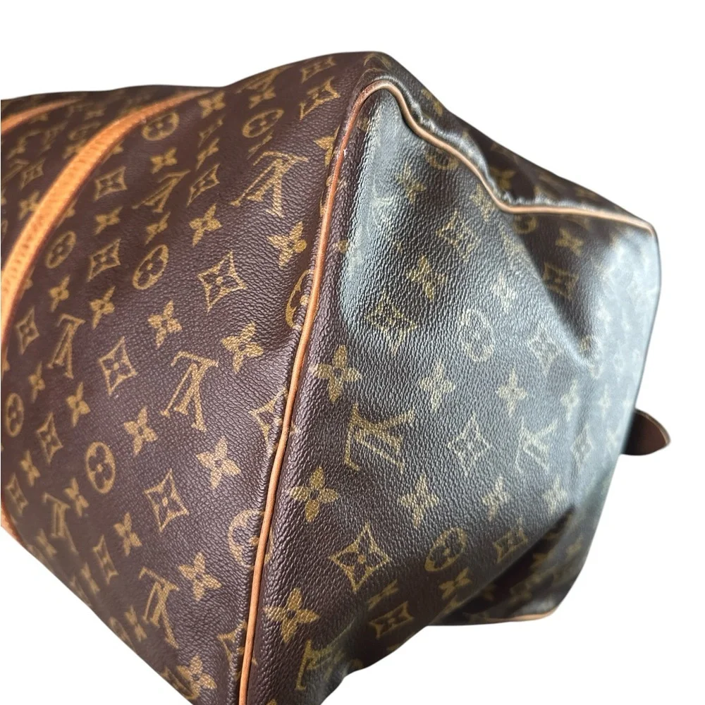 Louis Vuitton Vintage Sac Souple Brown Monogram Keepall Duffle Bag - Picture 8 of 12
